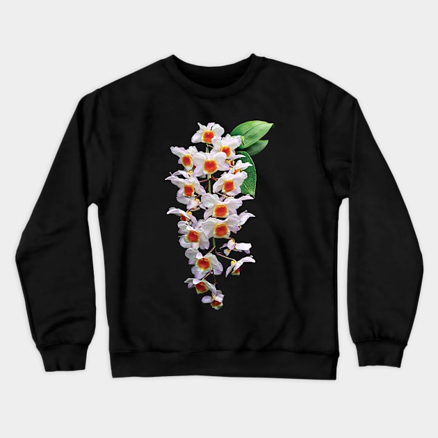 Cascade of White Orchids Crewneck Sweatshirt by SusanSavad